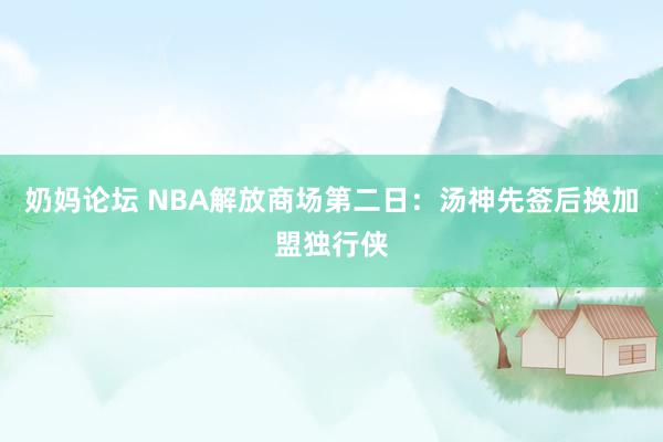 奶妈论坛 NBA解放商场第二日：汤神先签后换加盟独行侠